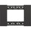 Placca 3P Nero KA4803KG | Bticino Living Now