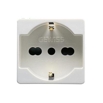 PRESA 2P+T 16A BIV.ST.ITALIANO/TED.SY/WT GW20246 Gewiss System
