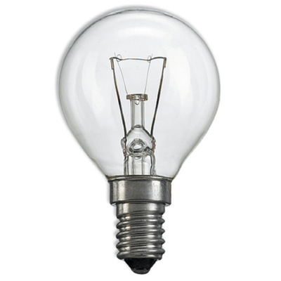 Lampadina per forno sfera E14 40W  45x72 Resistenza 300° Gradi