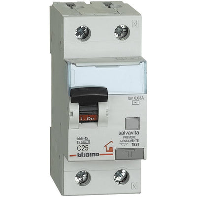 Interruttore magnetotermico differenziale AC 1P+N 25A 30mA btdin-RS GC8813AC25