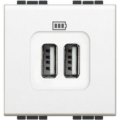 Caricatore USB 2 prese  bianco - N4285C2 - Bticino Living Light