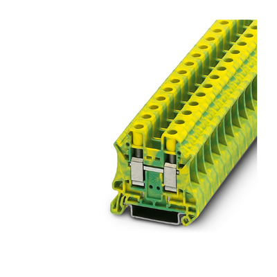 Morsetto passante 10mm Giallo Verde - UT 10 - PE 3044173