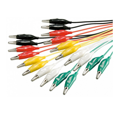 Kit Cavi di Prova Isolati Multicolore con morsetti a Coccodrillo 10PZ 11426
