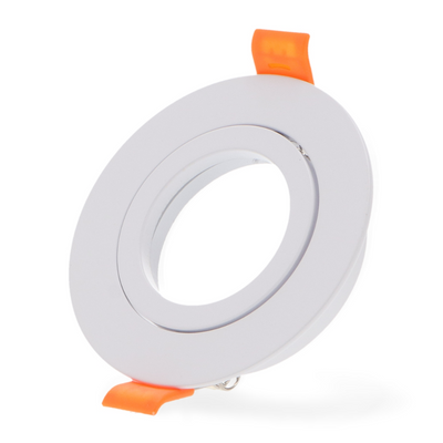 Portafaretto Downlight Circolare Basculante Bianco Serie Luxury GU10 e MR16 85x21mm LM4322