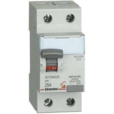 Interruttore magnetotermico differenziale AC 2P 25A 30mA btdin-RS GC723AC25