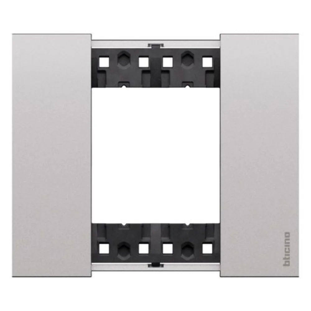 Placca 2 Moduli Living Now Finitura Steel KA4802KS