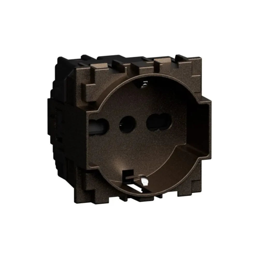 Presa UNEL e Bipasso 10/16A BTicino Living Now Bronzo KB4140A16