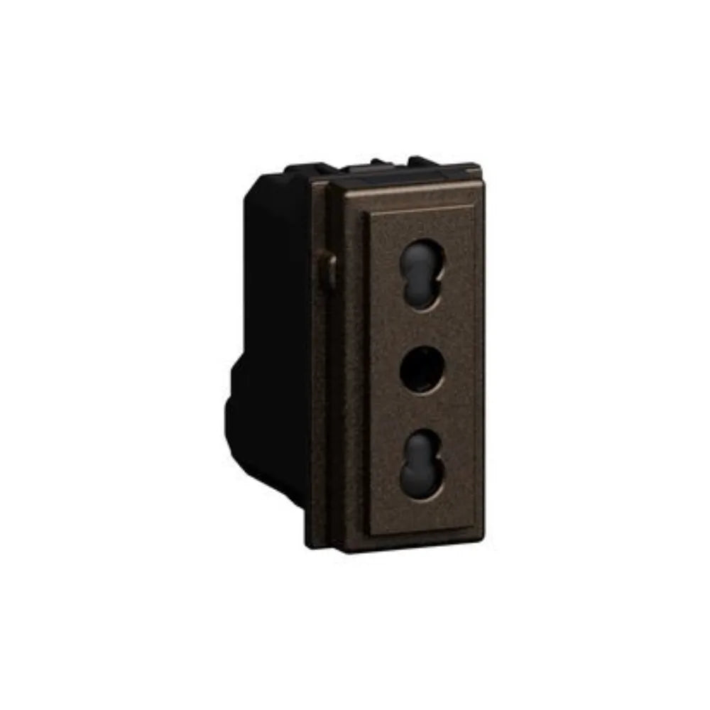 Presa Elettrica 2P+T 10/16A 250Vac Serie L.NOW Colore Bronzo KB4180