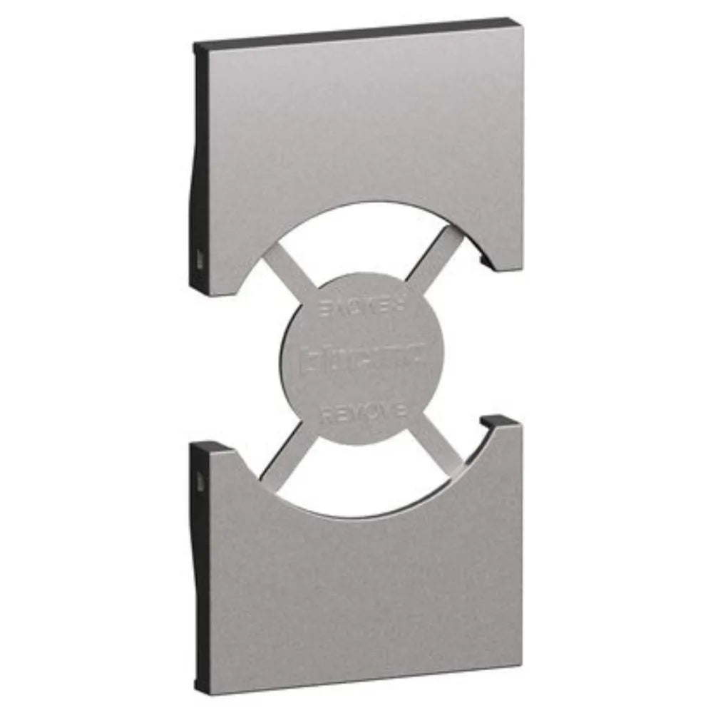 Placca Copripresa Bipasso IT/GER 2 Moduli L.NOW Steel KS03