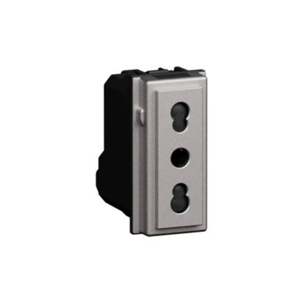 Presa Elettrica 2P+T 10/16A 250Vac L.NOW Steel KS4180