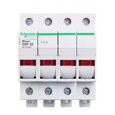 Base portafusibili Schneider con led 4P 10,3X38 32A OSMFU432X