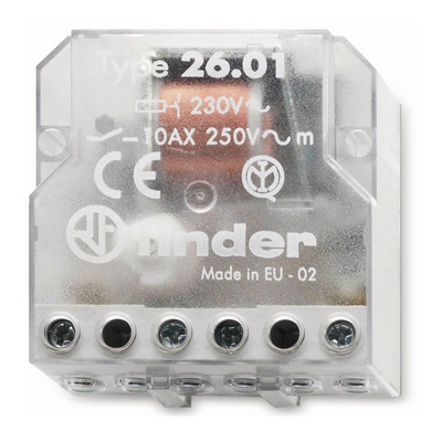 Relè Passo Passo ad impulsi bobina 1NO 10A 26.01.8.230.0000 Finder