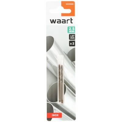 Punte in metallo cobalto 2,5 mm, 2 pz Waart