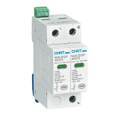 Scaricatore di sovratensione T2 a 2 Moduli - Chint NU6-II-G/F-40/275