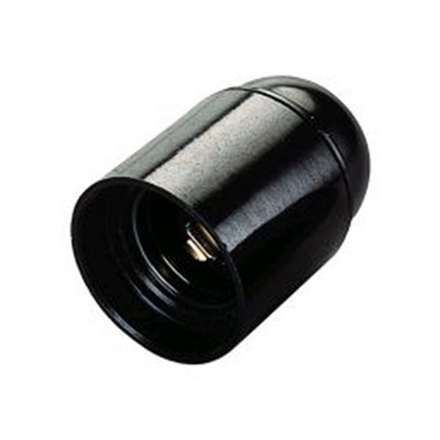 Portalampada E27 liscio CE NERA FG24016