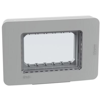 Placca IP55 3 Moduli 28603G | Bticino MatixGo Grigia