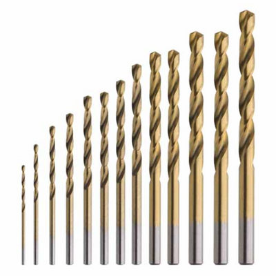 Set di punte per metallo 1,5-6,5 mm, placcate in titanio, rettificate, 13 pz Jufisto