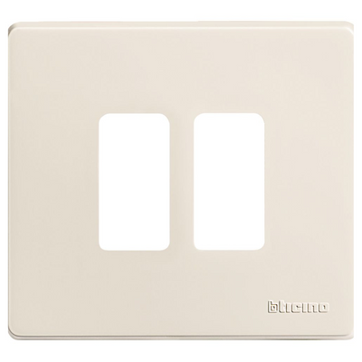 Placca 2 Posti scatola tonda in resina 500/2/R | Bticino Magic