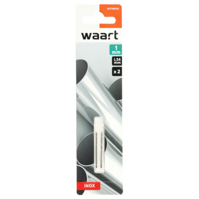 Punte HSS in metallo cobalto 1,0 mm, 2 pz Waart