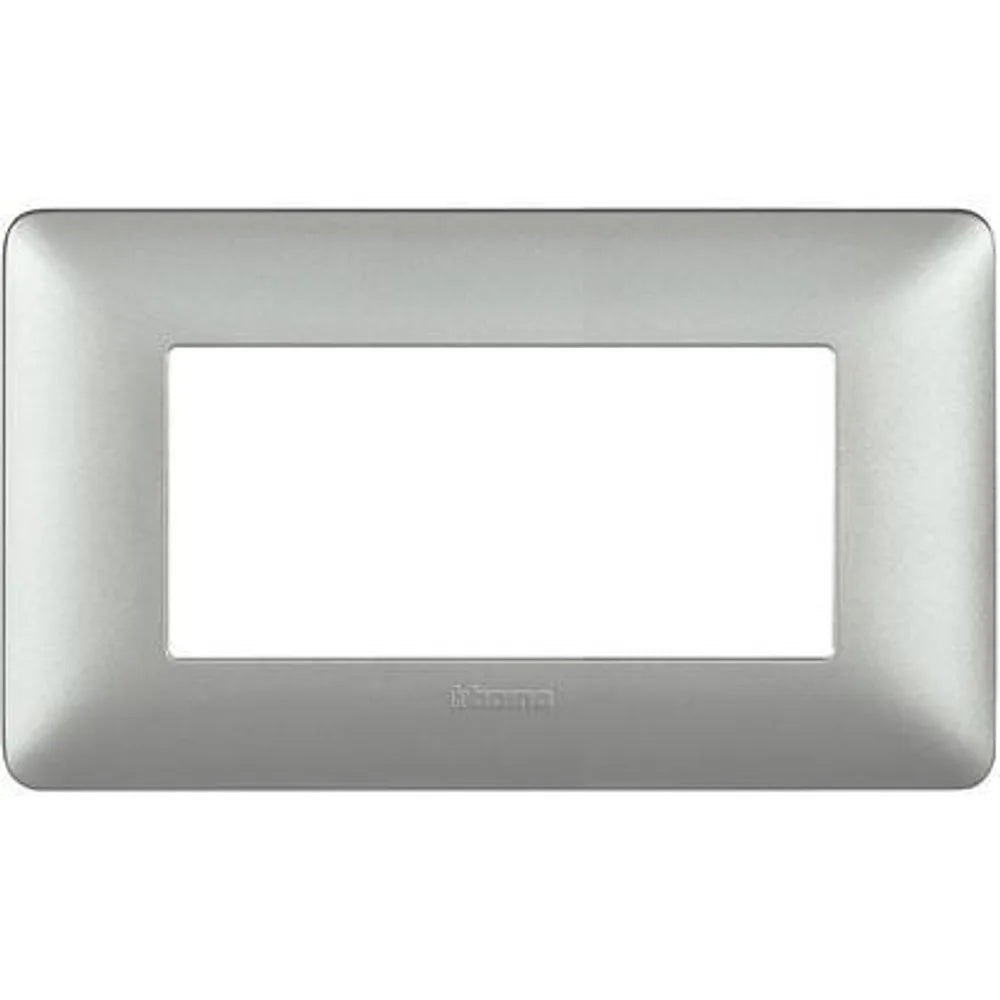 Bticino Matix Placca 4 Posti Silver AM4804MSL