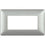 Bticino Matix Placca 4 Posti Silver AM4804MSL
