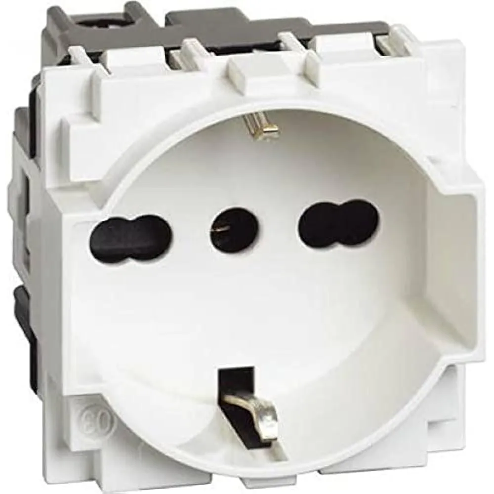 Bticino Living Now Presa Elettrica Bipasso 10/16A Bianco KW4140A16