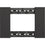 Bticino Living Now Placca 3 moduli Nero KA4803KG