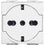 Bticino Living Light Presa Elettrica Tedesco Italiana Piatta Bianco N4140/16F