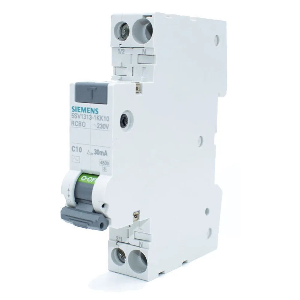 Magnetotermico differenziale Siemens 10A 1P+N 30MA AC 4,5KA Siemens 5SV13131KK10