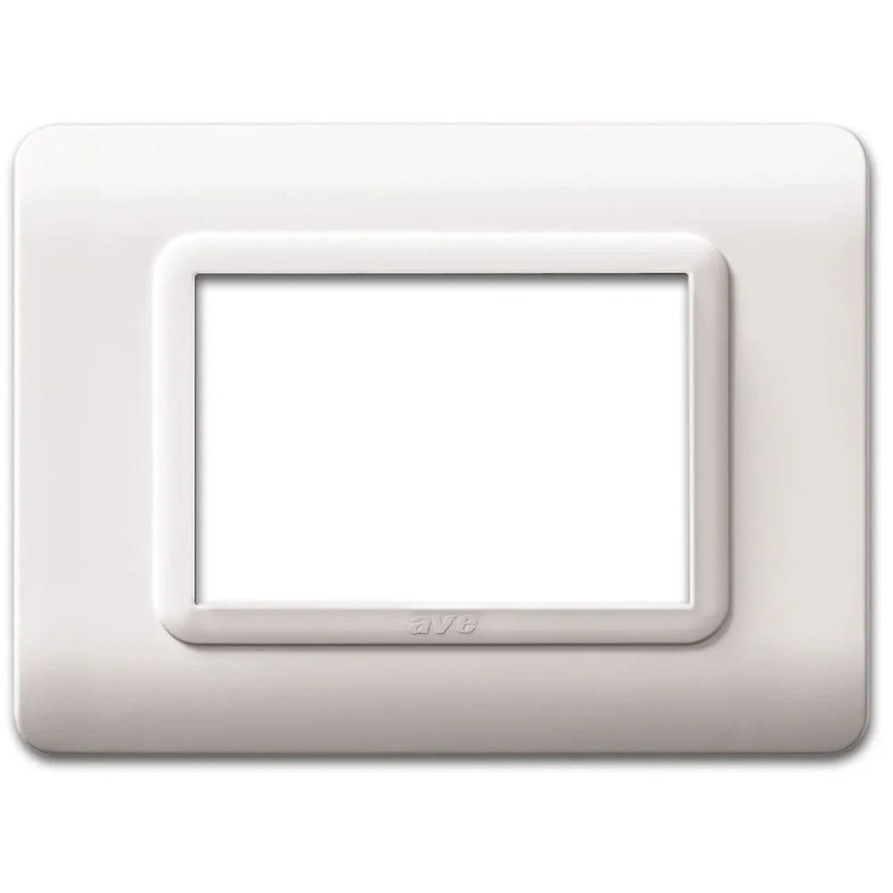 Placca Tecnopolimero S44 3 Moduli bianco 44PY03B | Ave Domus S44