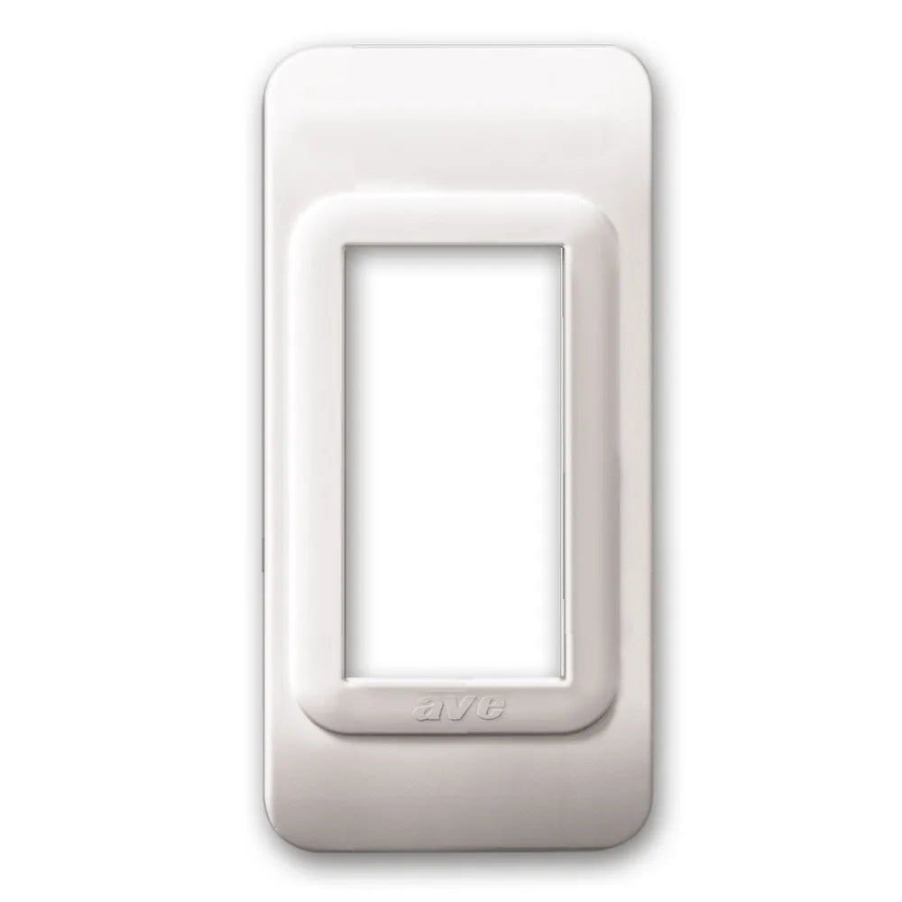 Placca Tecnopolimero S44 in plastica colore bianco 1 Modulo 44PF1B AVE DOMUS S44