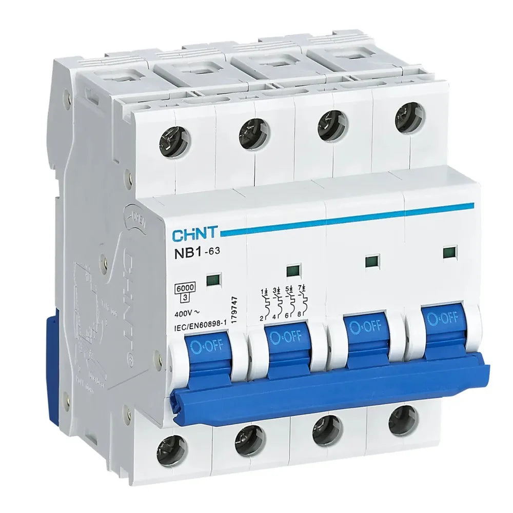 Interruttore Magnetotermico 50A 4P 6kA Curva C NB1-63 180417 | Chint