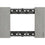 Bticino Living Now Placca Acciaio 3 Moduli KA4803ZG