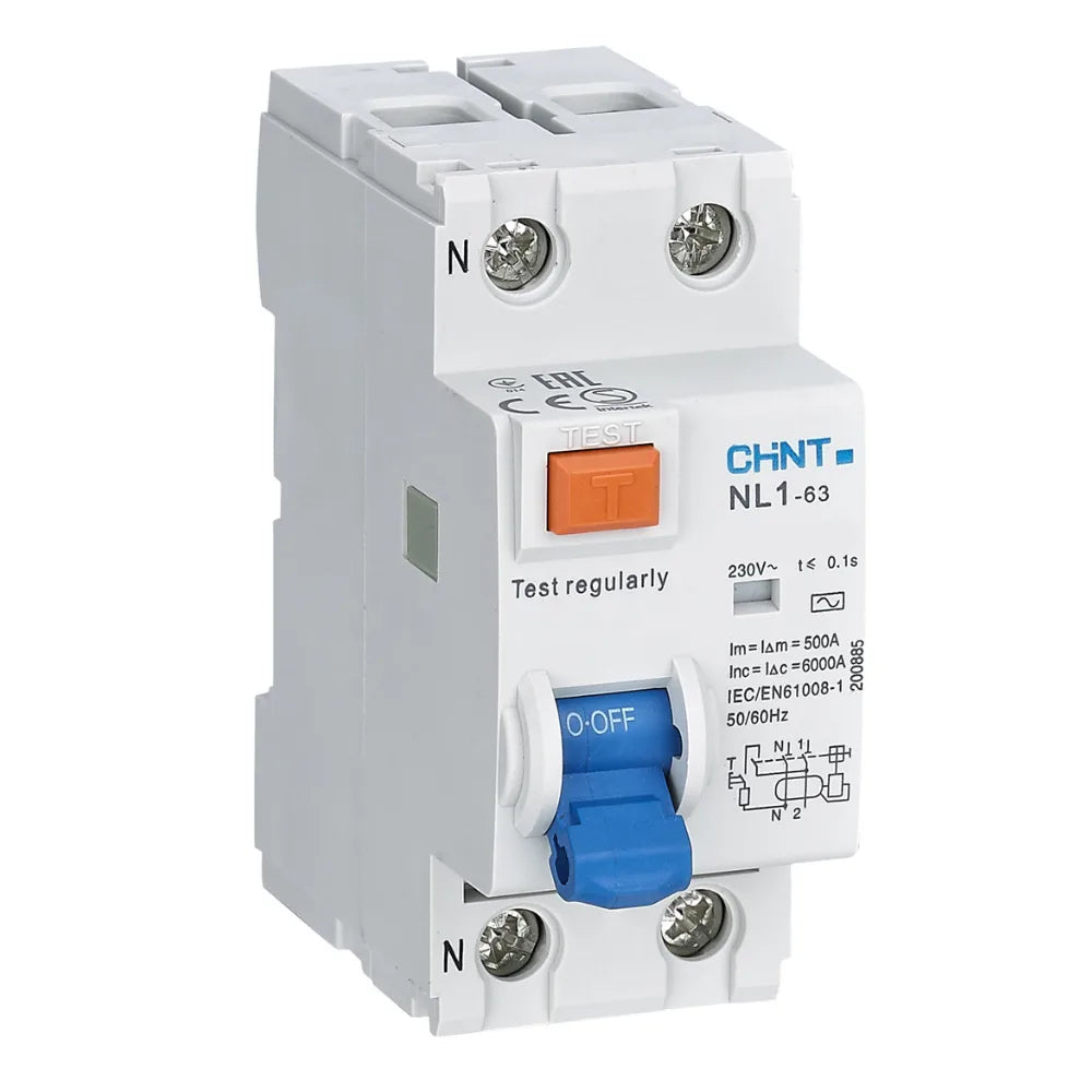 Interruttore differenziale puro 2P 25A 30mA 6kA Tipo AC NL1-63 200212 Chint