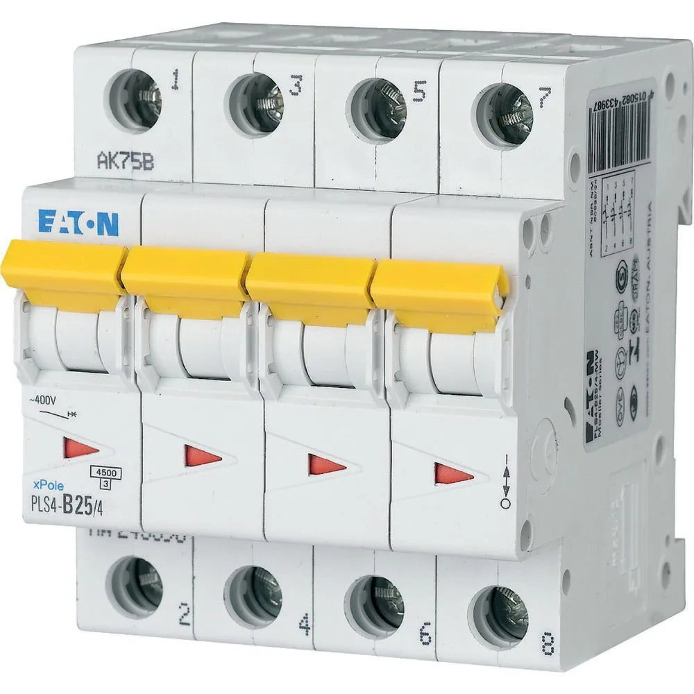 Interruttore Magnetotermico 4P C 25A 4,5KA - 243424 - PLS4 - Eaton