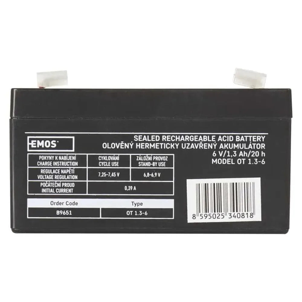Batteria al piombo 6V 1.3Ah ricaricabile - B9651