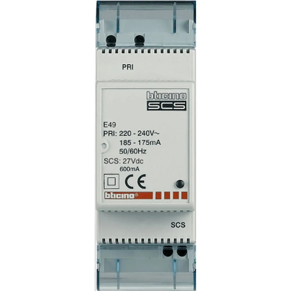 Alimentatore compatto per impianti di automazione E49 2DIN 230V | Bticino
