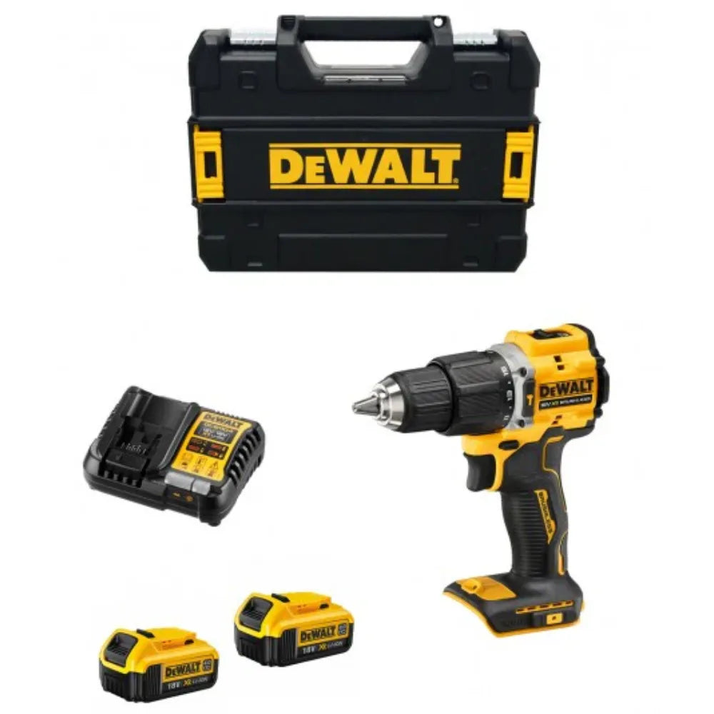 Trapano a Percussione DeWALT DCD100YM2T (2 x 4,0 Ah + DCB1104 + TSTAK II)