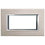 Placca 4P titanio spazzolato HA4804NX - Bticino Axolute