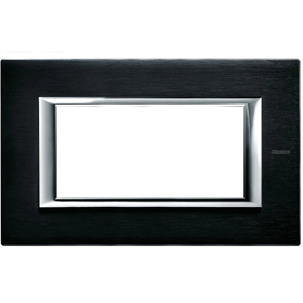 Placca 4P antracite spazzolato HA4804XS - Bticino Axolute