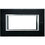 Placca 4P antracite spazzolato HA4804XS - Bticino Axolute