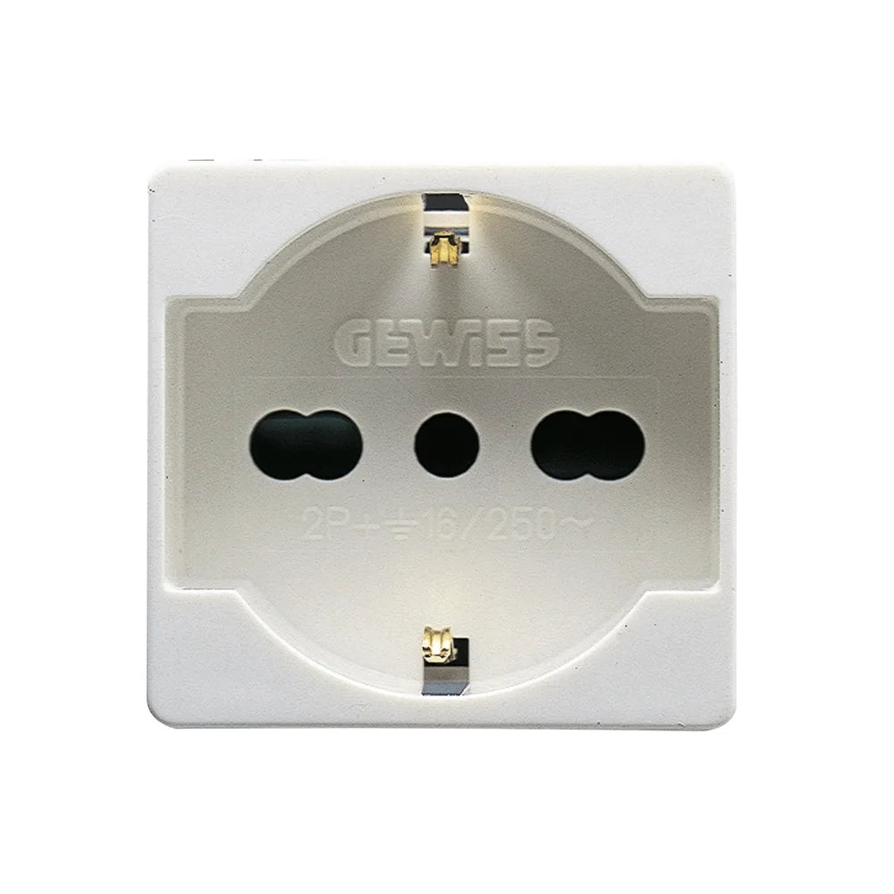PRESA 2P+T 16A BIV.ST.ITALIANO/TED.SY/WT GW20246 Gewiss System
