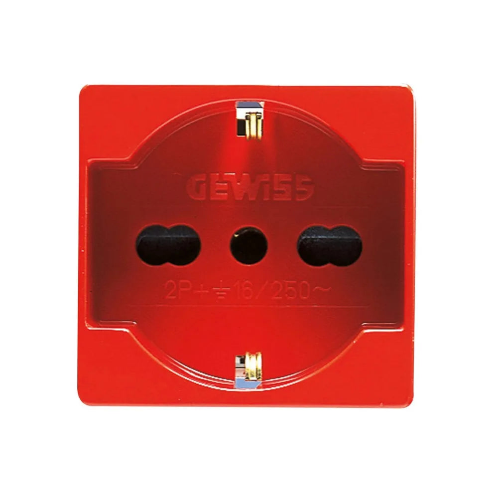 PRESA 2P+T 16A BIV.ST.ITALIANO/TED.ROSSA GW20296 - Gewiss System