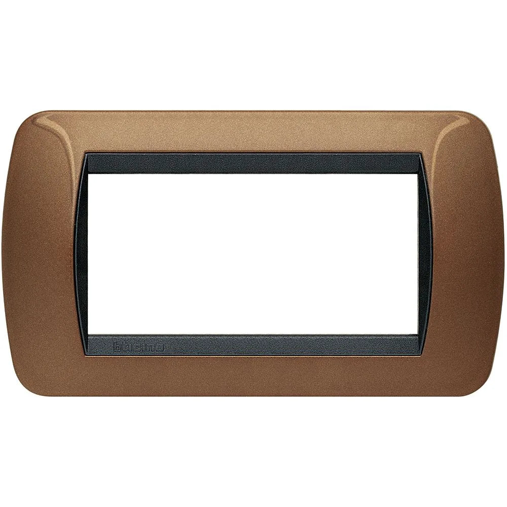 Bticino Living Placca 4 moduli Bronzo ossidato L4804BO