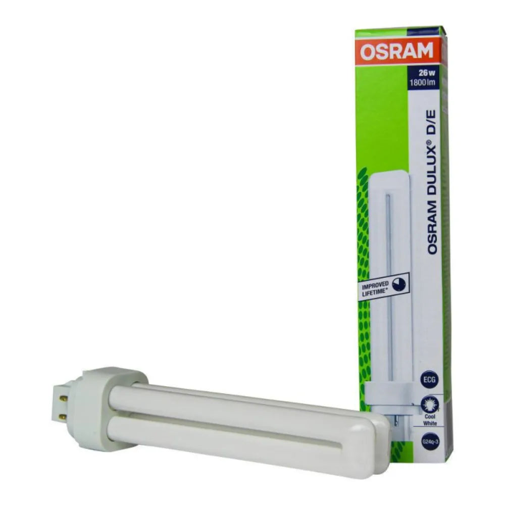 Lampadina Osram Dulux D/E 26W 840 Bianco Freddo 4000 K - 4-Pin Attaco G24Q-3 Osram