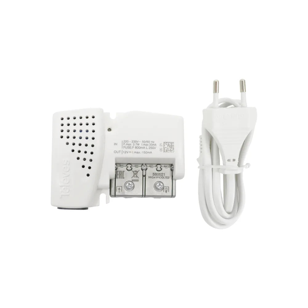 Amplificatore da interno PicoKom 1 uscita: VHF/UHF – LTE700 Ready Televes