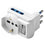 Adattatore spina 10A e interruttore 2 prese 2P+T 10/16A e 1 presa Schuko/Bipasso FG20805