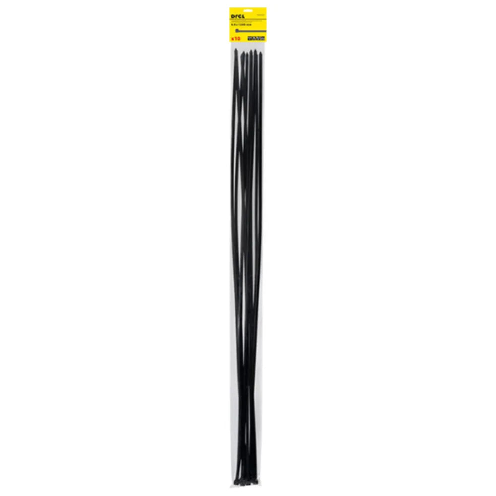 Fascette 9,0 x 1200 mm, nylon, nero, 10 pz. CON-BON-40912