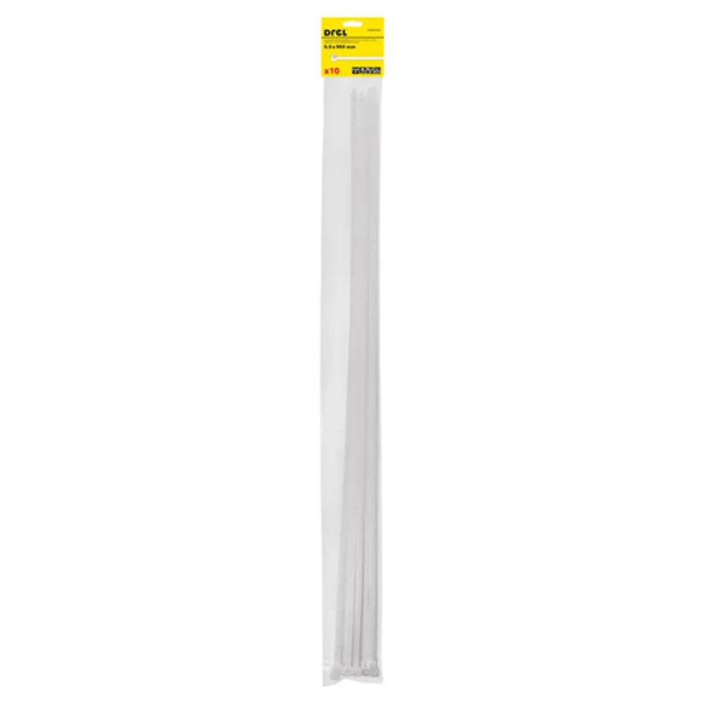 Fascette 9,0 x 900 mm bianco, nylon, 10 pz CON-BOW-30990