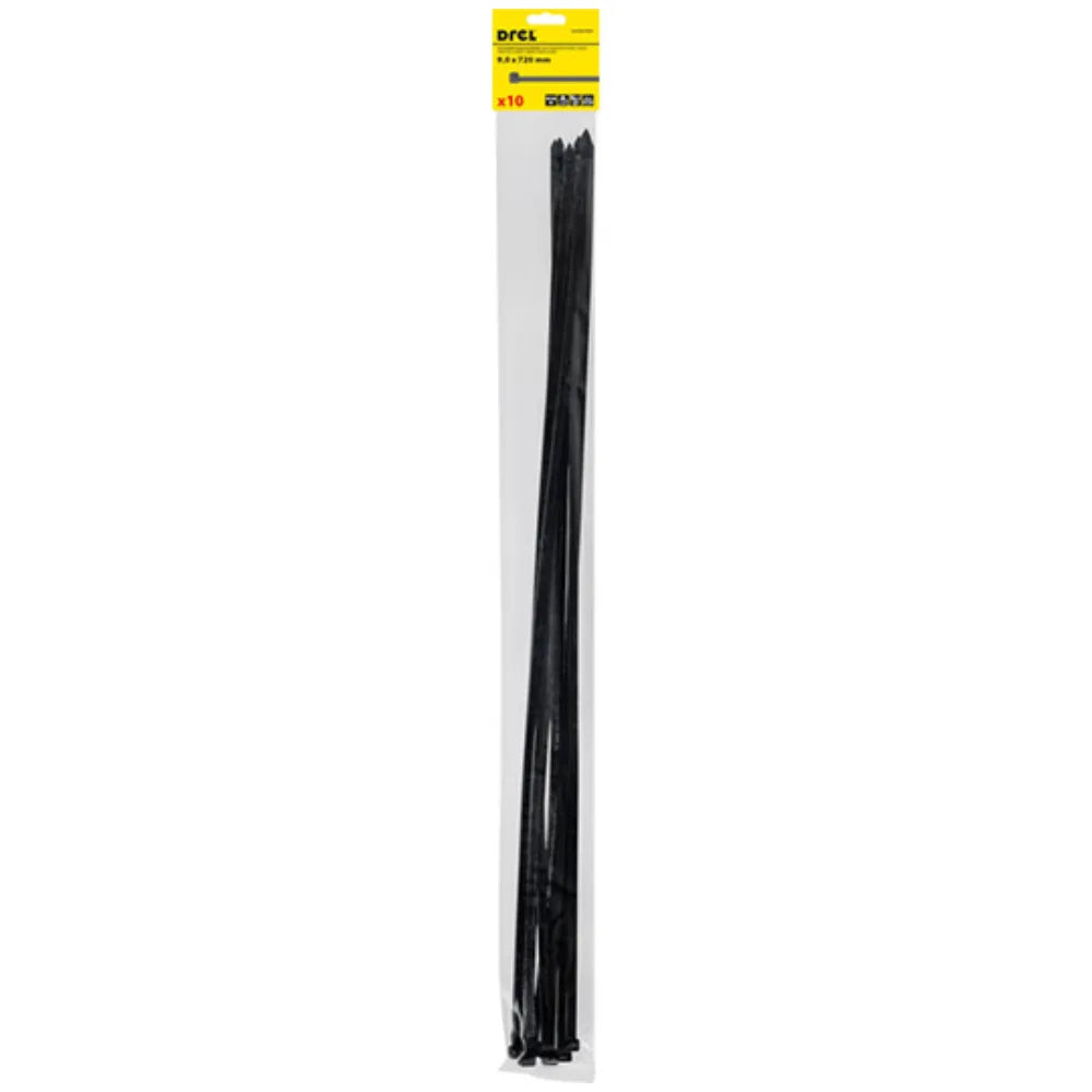 Fascette 9,0 x 720 mm, nylon, nero, 10 pz. CON-BON-40972